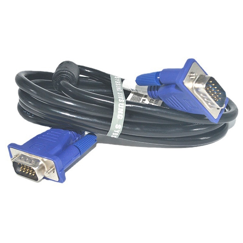 VGA 4 5 Cable Male to Male High Definition Computer Projector Monitor Video Data CableMagnetic Ring